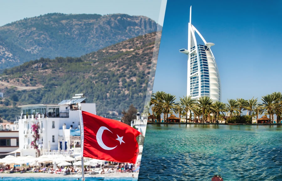 مقایسه ترکیه و امارات برای سرمایه‌گذاری