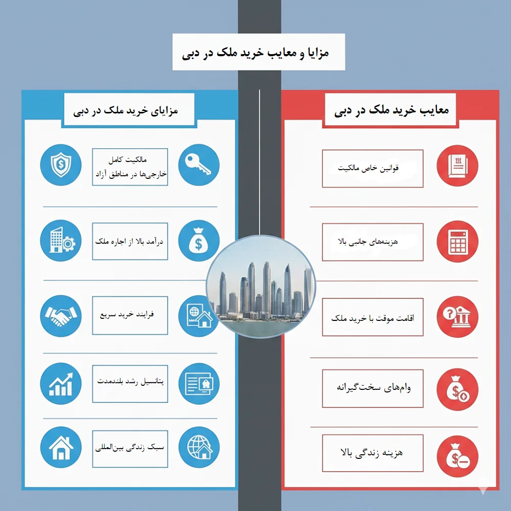 مزایا و معایب خرید ملک در دبی
